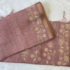 Tissue Linen Saree