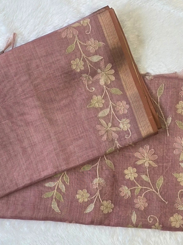 Tissue Linen Saree