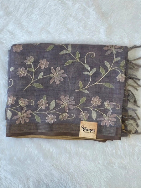 Tissue Linen Saree