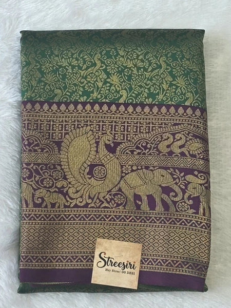 Brocade Semi Silk Saree