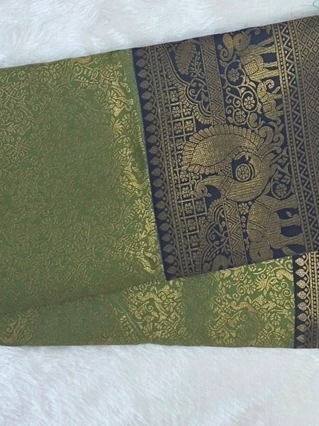 Brocade Semi Silk Saree