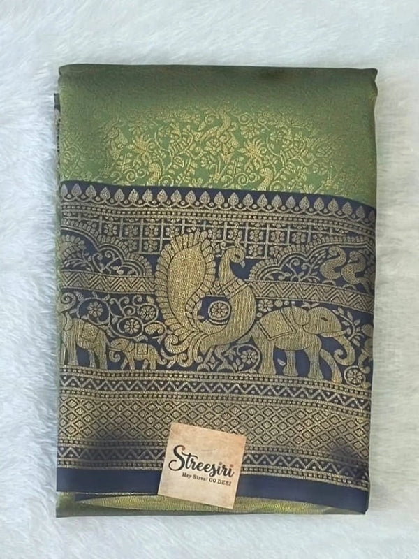 Brocade Semi Silk Saree