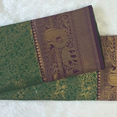 Brocade Semi Silk Saree