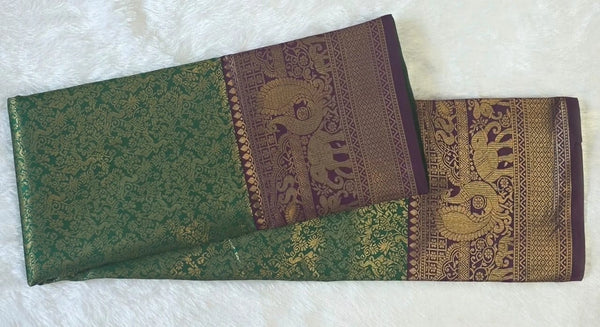 Brocade Semi Silk Saree