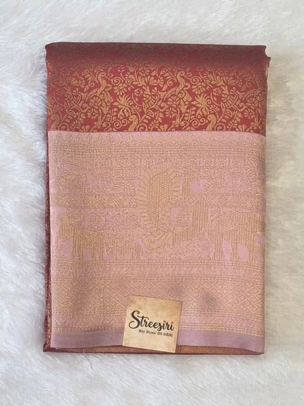 Brocade Semi Silk Saree