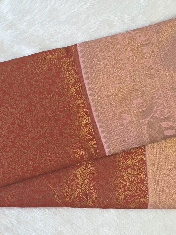 Brocade Semi Silk Saree
