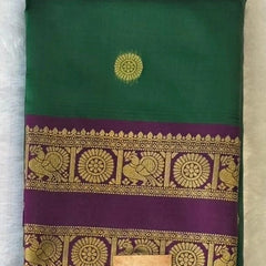 Temple Towers Semi Silk Saree