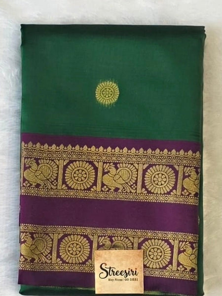 Temple Towers Semi Silk Saree