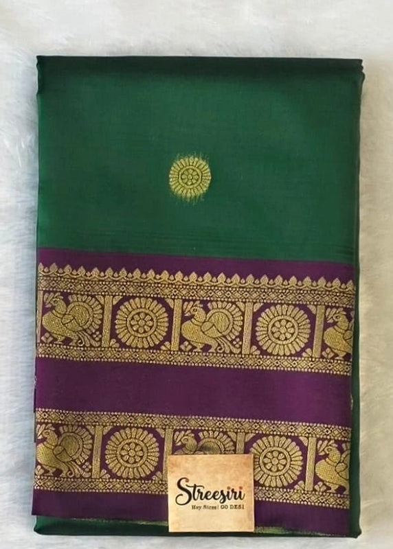 Temple Towers Semi Silk Saree