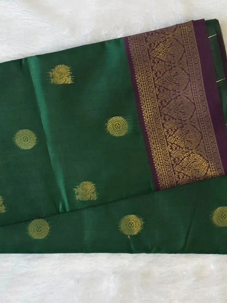 Temple Towers Semi Silk Saree
