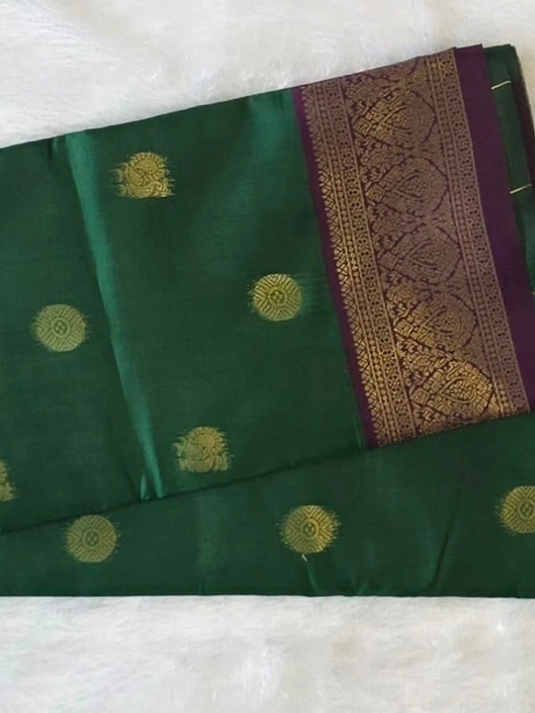 Temple Towers Semi Silk Saree