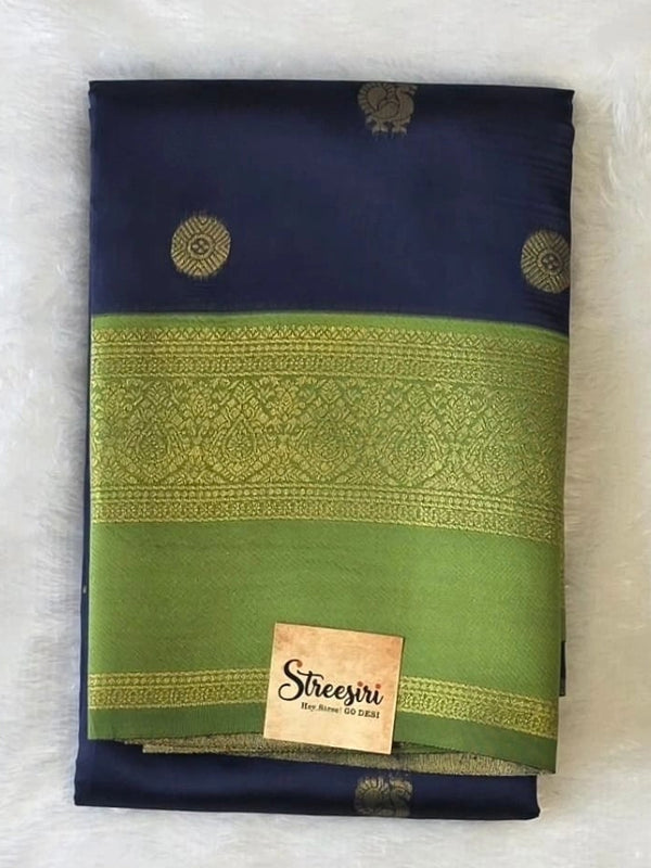 Temple Towers Semi Silk Saree