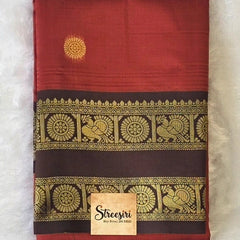 Temple Towers Semi Silk Saree