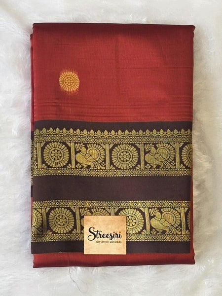 Temple Towers Semi Silk Saree