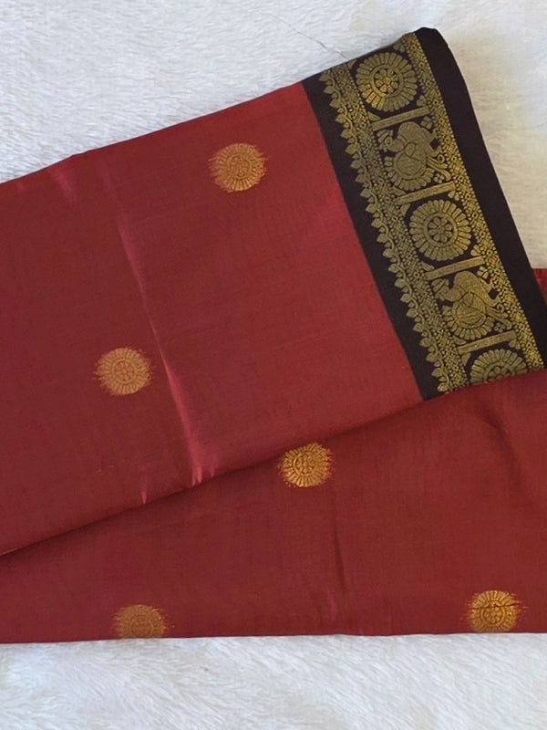 Temple Towers Semi Silk Saree