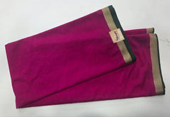 Small Border Crepe Silk Pink Green