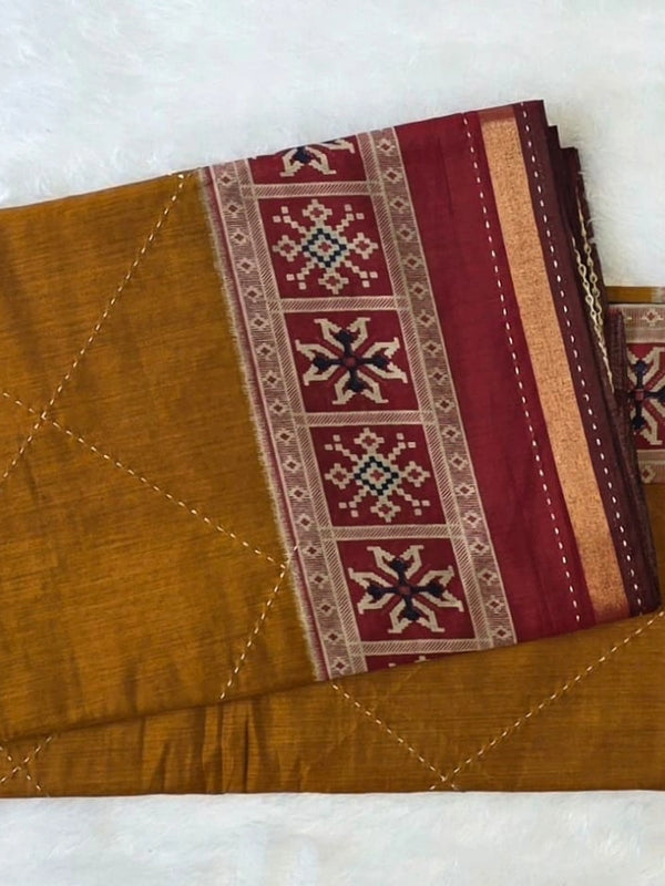 Contrast Cotton Saree