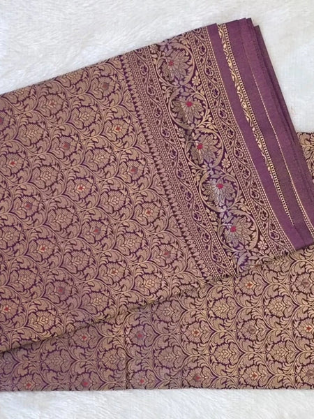 Brocade Semi Silk Saree