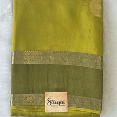 Suhani  Mehandi Green Tussar Silk Saree