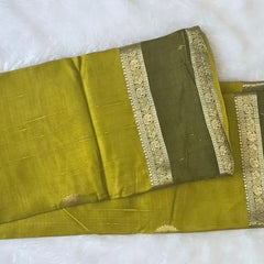 Suhani  Mehandi Green Tussar Silk Saree