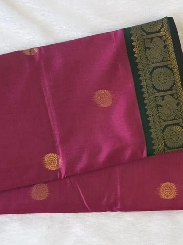 Temple Tower Semi Silk Saree