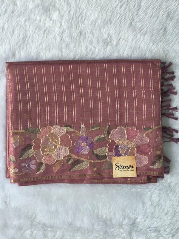 Viscose Checks Floral Embroidery