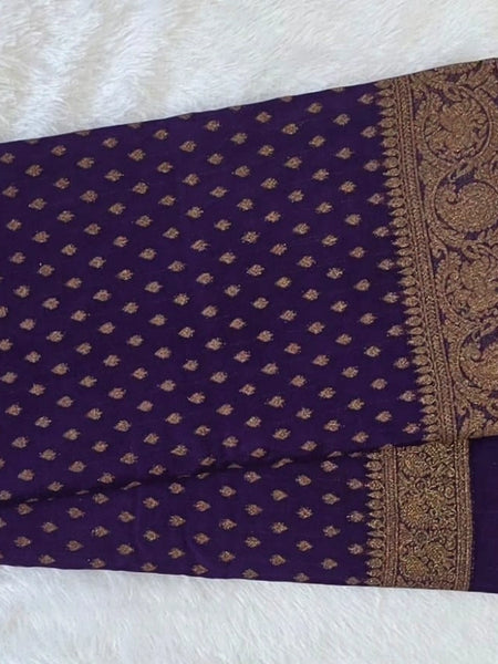 Self Buttas Gorgette Saree