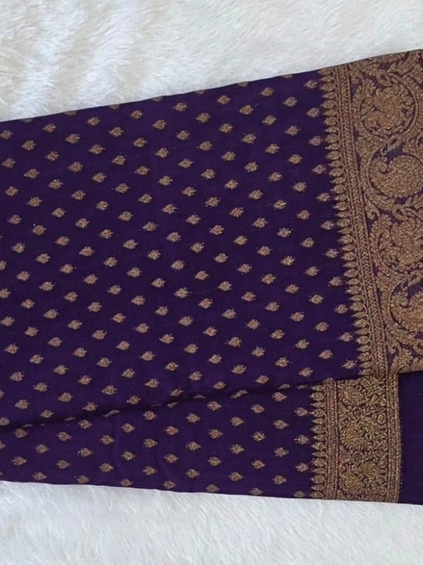 Self Buttas Gorgette Saree