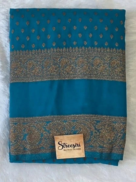 Self Buttas Gorgette Saree