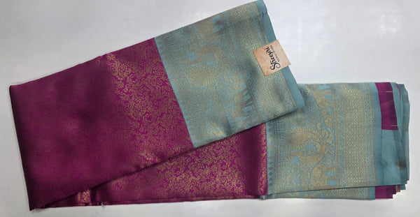 Brocade Semi Silk Saree
