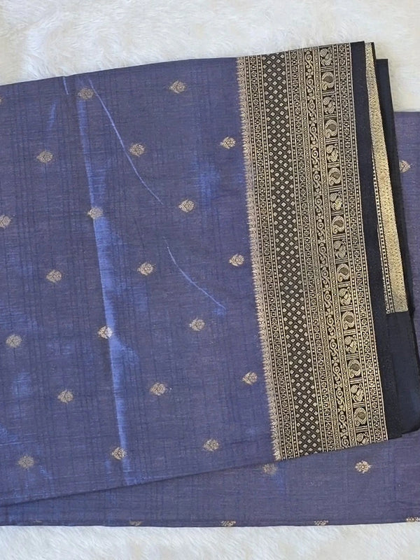Contrast Semi Silk Saree