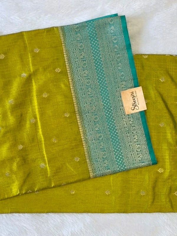 Contrast Semi Silk Saree