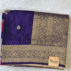 Floral Print Tussar Silk Saree
