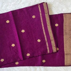 Contrast Semi Silk Saree