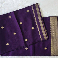 Contrast Semi Silk Saree