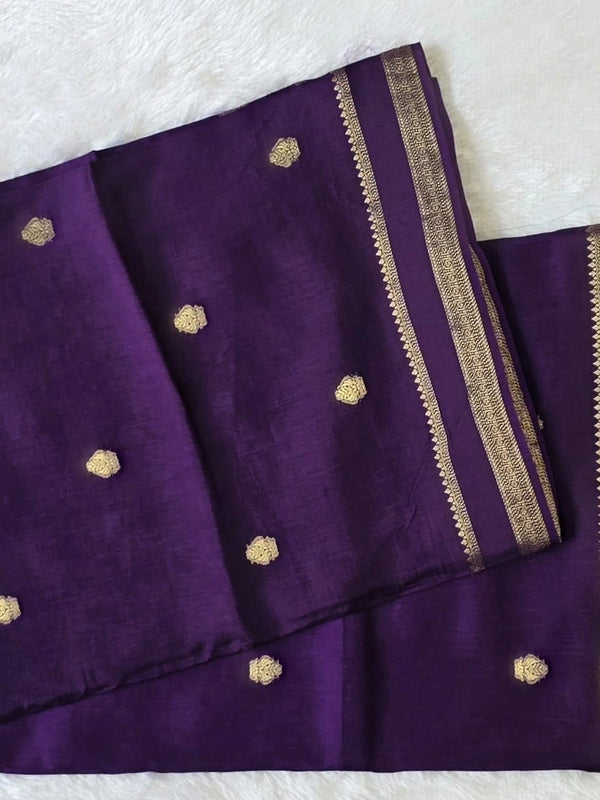 Contrast Semi Silk Saree