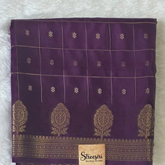Checks With Butta Semi Crepe Silk Saree