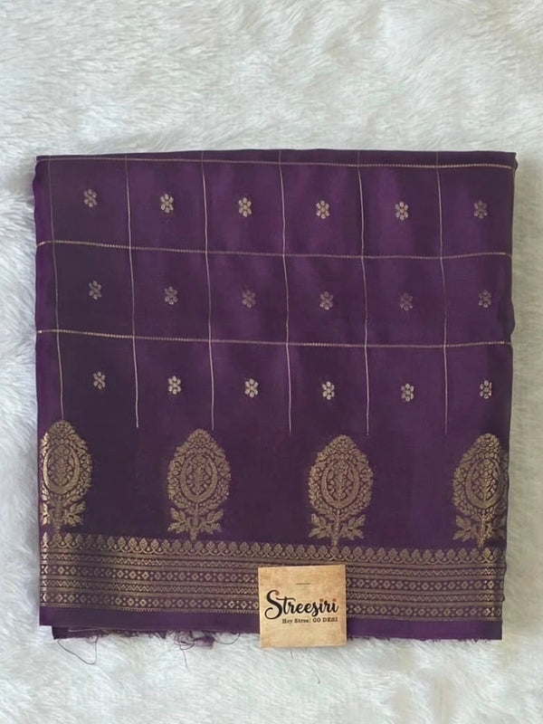 Checks With Butta Semi Crepe Silk Saree