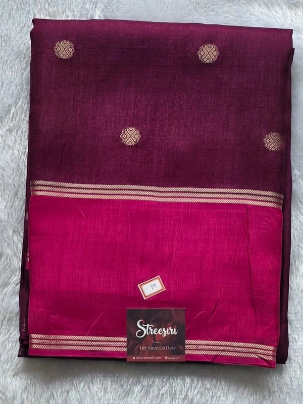 Contrast Bentex Border Semi Silk Saree
