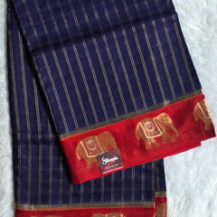 Contrast Checks Semi Silk Saree