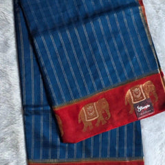 Contrast Checks Semi Silk Saree