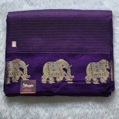 Russian Checks Semi Silk Saree