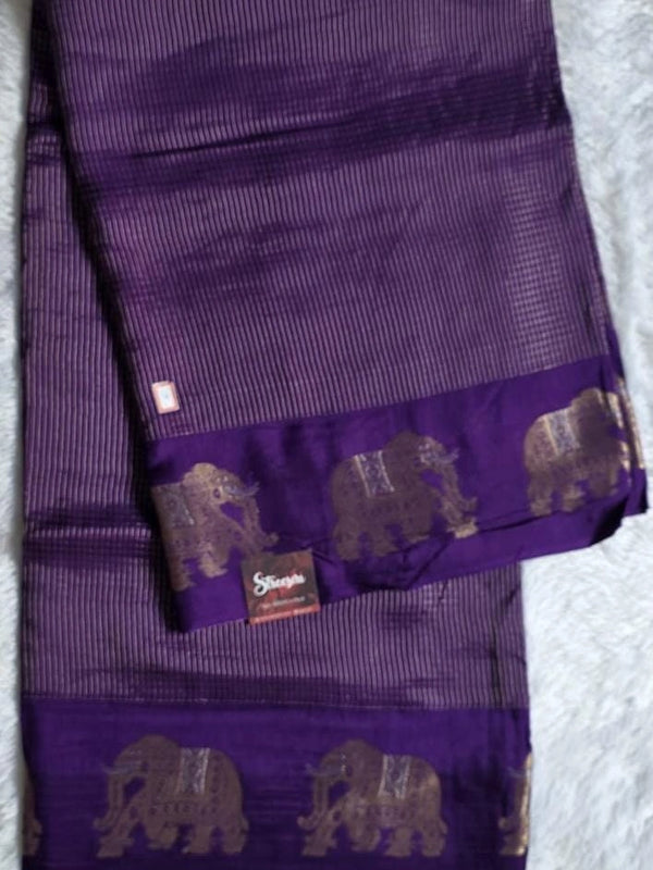 Russian Checks Semi Silk Saree