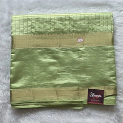 Checks Pista Green Semi Silk Saree