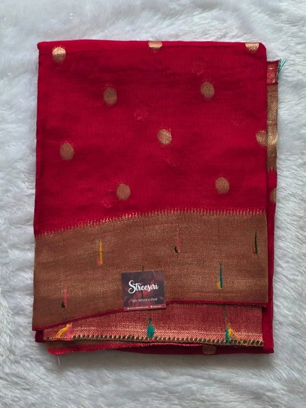 Dollar Pallu Semi Silk Saree