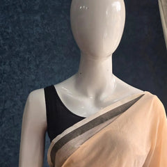 Bengal Peach Orange Cotton Saree