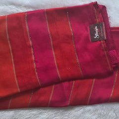 Fancy Pink Orange Saree