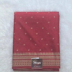 Butta Small Checks Purple Semi Silk Saree