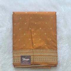 Butta Small Checks Purple Semi Silk Saree