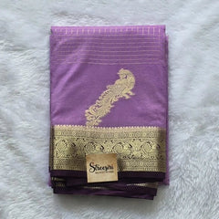 Semi Crepe Lavender And Purple